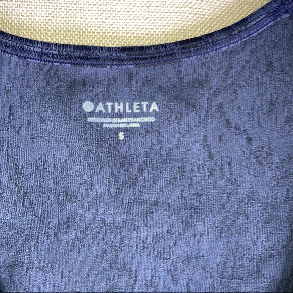Athleta Bundle Elation Textured Leggings and Scoop Textured Tank Blue S - Picture 11 of 15